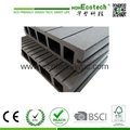 Popular cheaper hollow wpc decking with CE certification 2