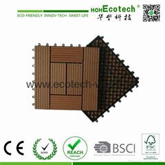 DIY installation natural non-slip wpc decking tiles