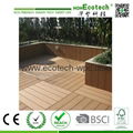 DIY installation natural non-slip wpc decking tiles 4