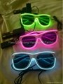 Yiwu factory hot sale led flashing sunglasses light up sunglasses el sunglasses 2
