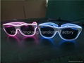 Yiwu factory hot sale led flashing sunglasses light up sunglasses el sunglasses 5