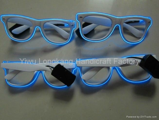 Yiwu wholesale el sunglasses el wire sunglasses led flashing sunglasses  2