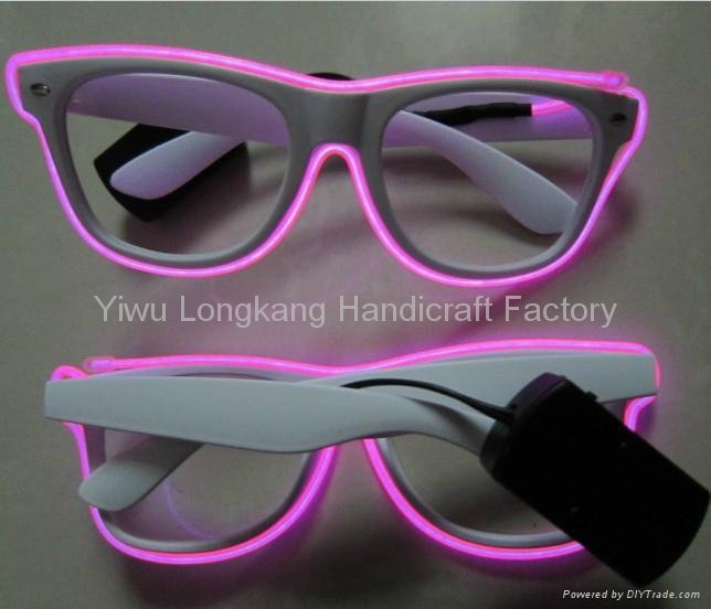 Yiwu wholesale el sunglasses el wire sunglasses led flashing sunglasses  3