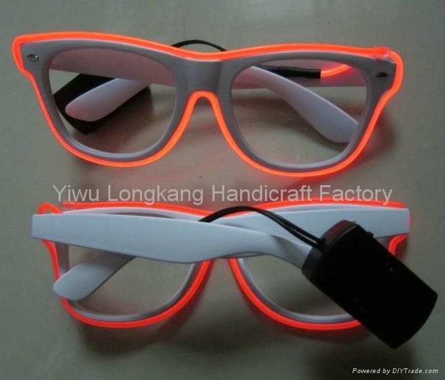 Yiwu wholesale el sunglasses el wire sunglasses led flashing sunglasses  4