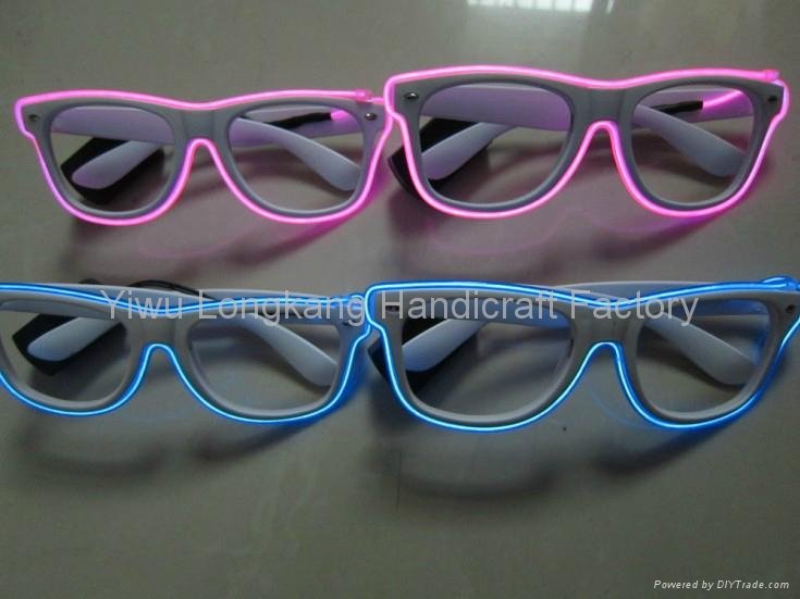 Yiwu wholesale el sunglasses el wire sunglasses led flashing sunglasses  5