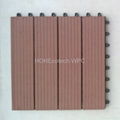 Outdoor Interlocking Wood Plastic Composite Decking Tile