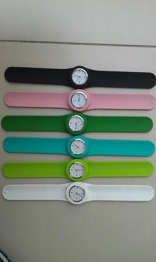 Promotional silicone slap watch with Janpanese Movement