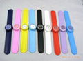 Newest arrival best quality and promotional silicone slap watch with CE & ROHS