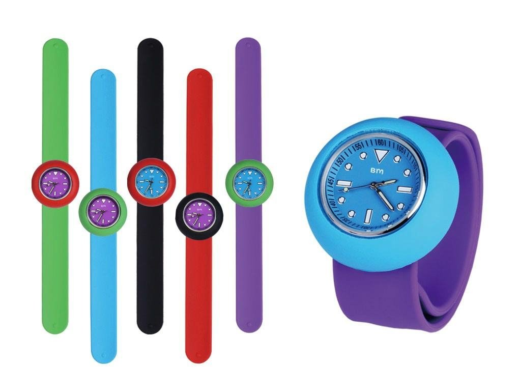Newest arrival best quality and promotional silicone slap watch with CE & ROHS 5