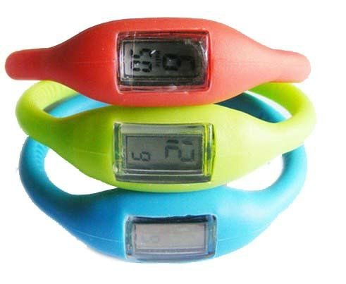 Fashion long band custom imprint Silicone wristband ion watches