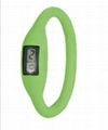 Fashion long band custom imprint Silicone wristband ion watches 4