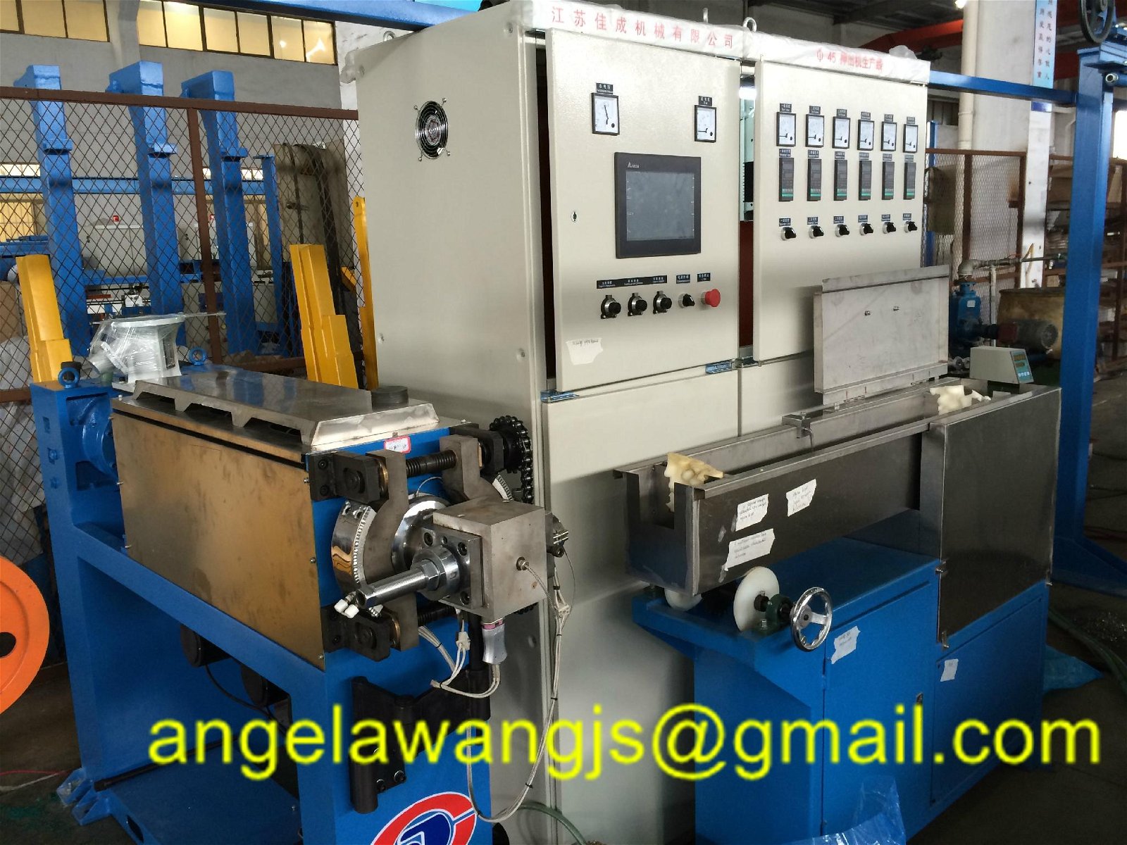 Cable wire extrusion line