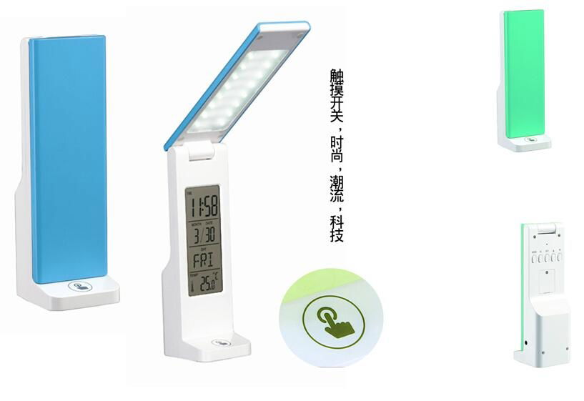 Fold Bed Room Table Desk Lamp LED Lighting Fashion Design Plastic Switch Plug Ad