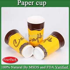 Hot coffee paper cup and suitable lids