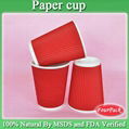 Size of corrugated printed diposable coffee hot paper cup 8