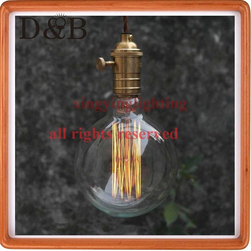 Vintage light Bulb g125 g40 -e27 e26 b22-25w 40w 60w-squirrel cage -spiral- Rust