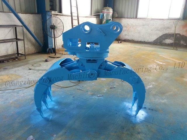 360°Rotary High Performance Wood Grapple Excavator Attachments 2