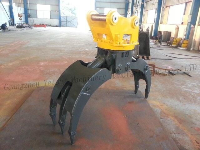 360°Rotary High Performance Wood Grapple Excavator Attachments 5