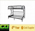 modern shaped metal bunk bed