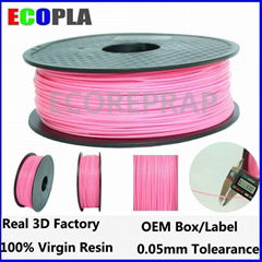 1.75mm 3mm pla abs filament glow for 3d printer