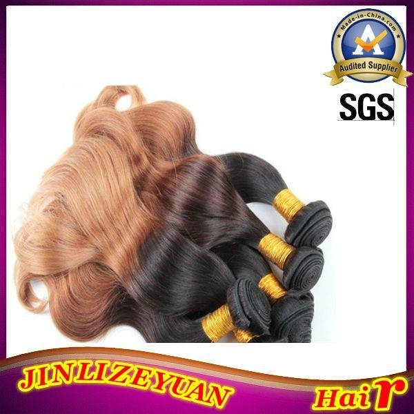 Two Tone Colored Ombre Human Hair Extension 100% Human Hair Weaving