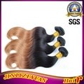 Two Tone Colored Ombre Human Hair Extension 100% Human Hair Weaving 3