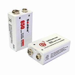 New 9V Li-po Rechargeable Battery:650mAh