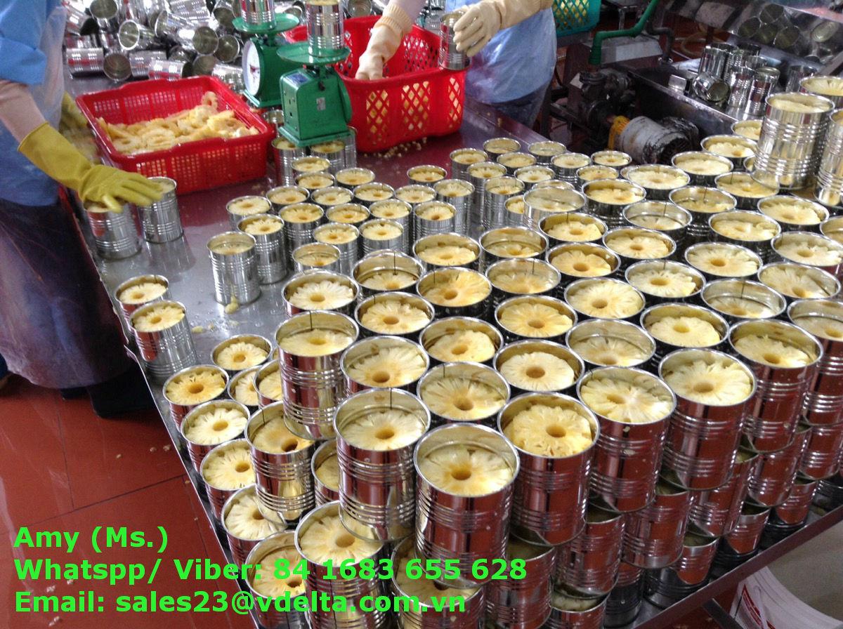 VIETNAM CANNED PINEAPPLE AMY +84 383 655 VIET DELTA (Vietnam Manufacturer) Canned Food