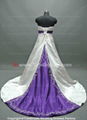 Popular Satin Bridal Gown Embroidery Plus Size Wedding Dress (ZJH301) 2