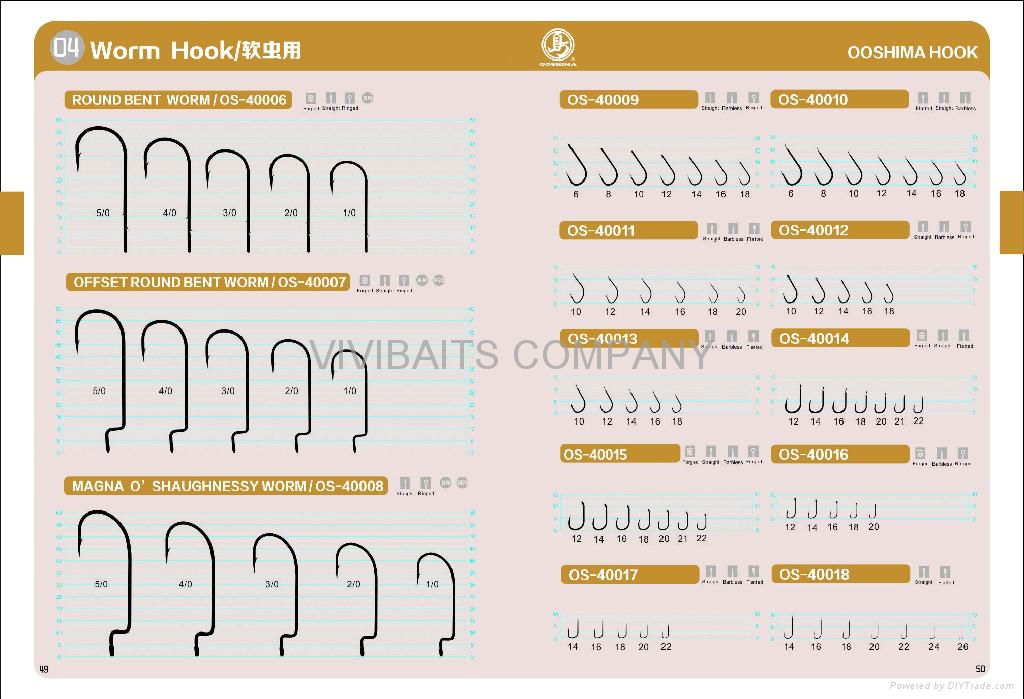 FISHING HOOKS FOR WORM HOOKS