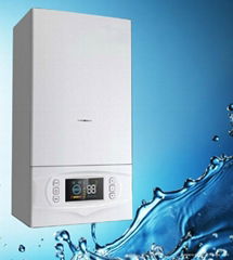 Gas combi boiler for heating and domestic hot water
