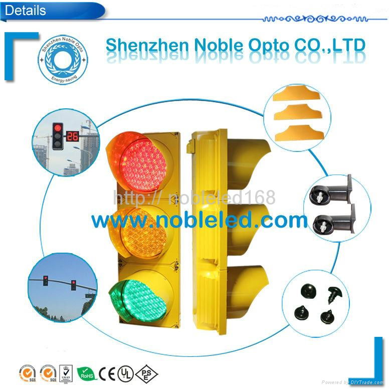 200 mm led traffic light with yellow housing 