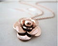 Fashion steel jewelry -Channel rose