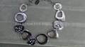 Fashion steel jewelry -14K Rose golden zirconia bracelet