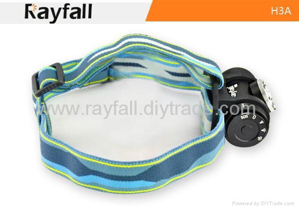 Rayfall 3*AAA battery waterproof Recharge R4 Cree led headlamp 2
