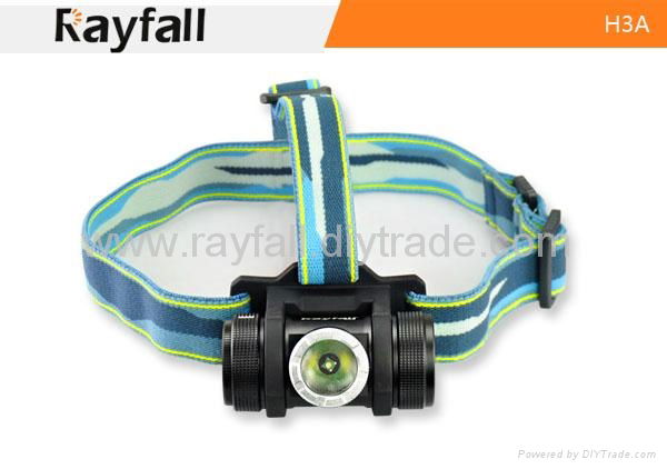 Rayfall 3*AAA battery waterproof Recharge R4 Cree led headlamp 3