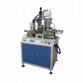 Plastic card tipping and embossing machine