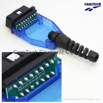 OBD-2 Connector elongated blue 2