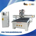 Three workstage auto tool changer ATC cnc router machine 