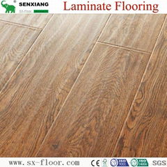 12mm Hdf Concave & Convex Surface Smooth Handscraped Laminate Flooring