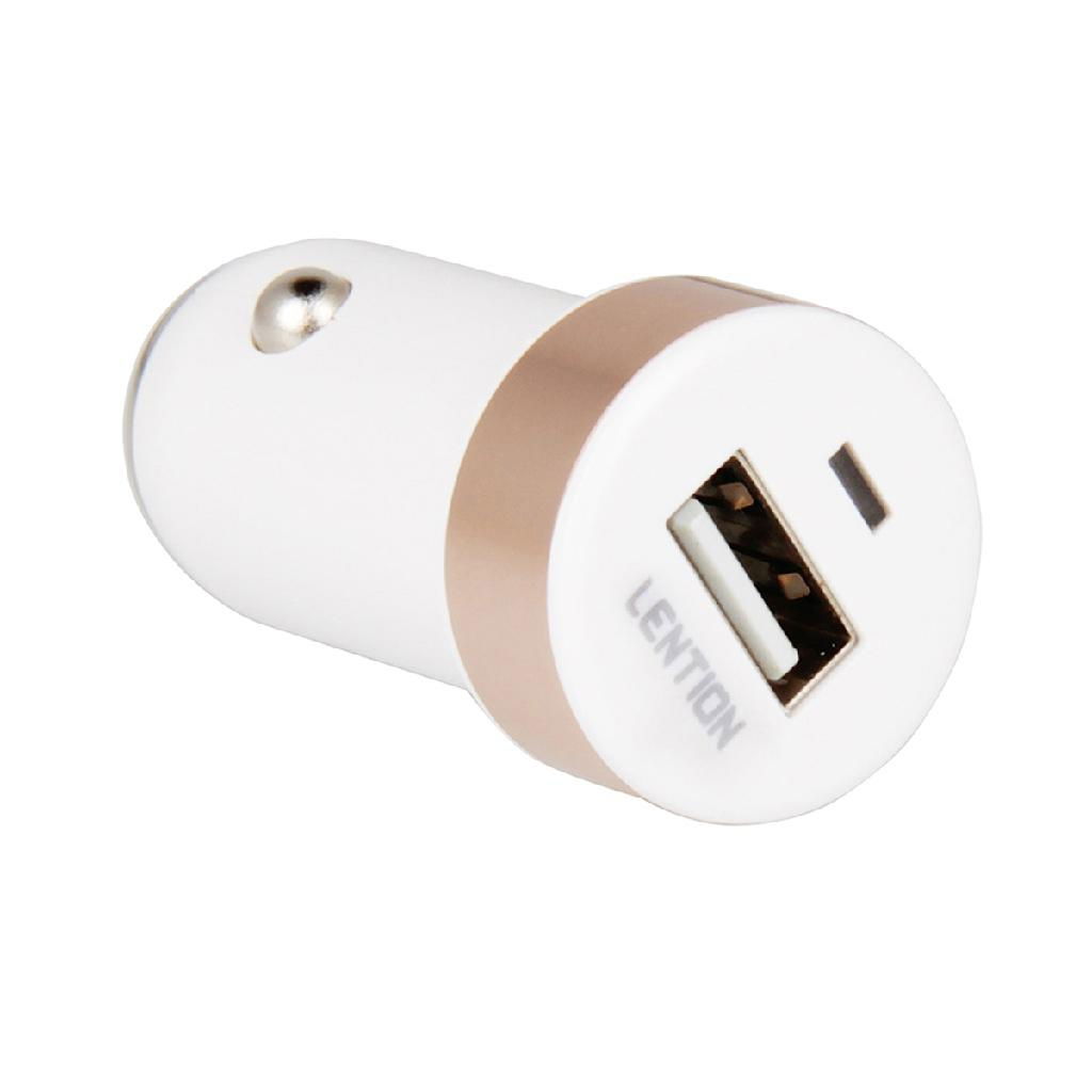 LENTION 1.2A 5V Colorful USB Car Charger Adapter for iPhone iPad Android 2