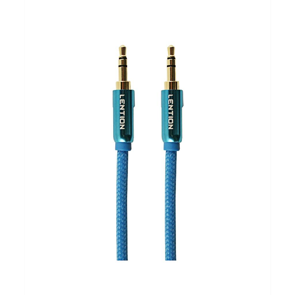 LENTION 2m Density Nylon Braid Oxygen-free Copper Stereo Audio Cable 