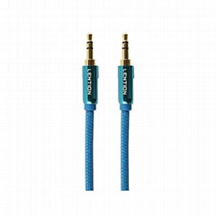 LENTION 2m Density Nylon Braid Oxygen-free Copper Stereo Audio Cable 