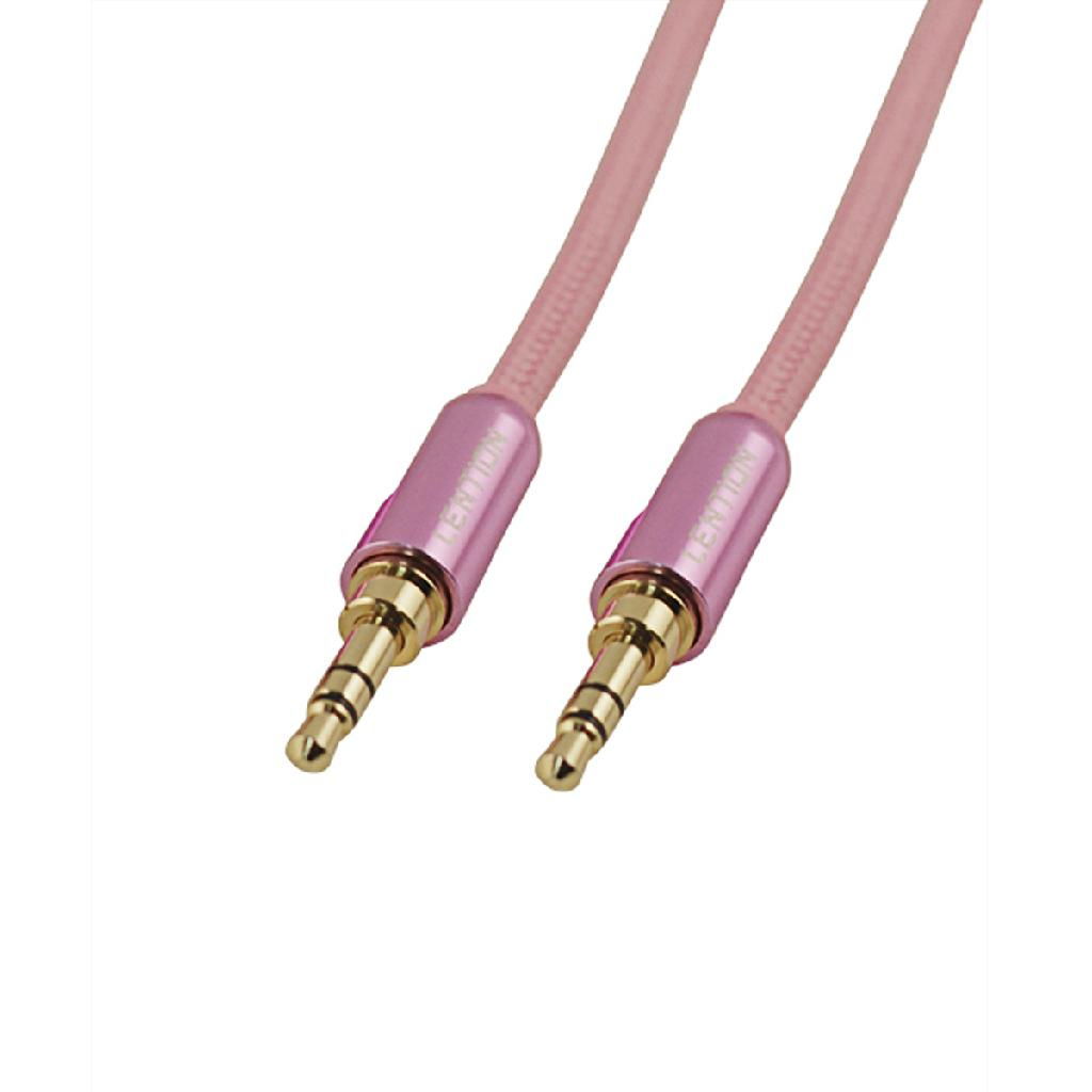 LENTION 2m Density Nylon Braid Oxygen-free Copper Stereo Audio Cable  4