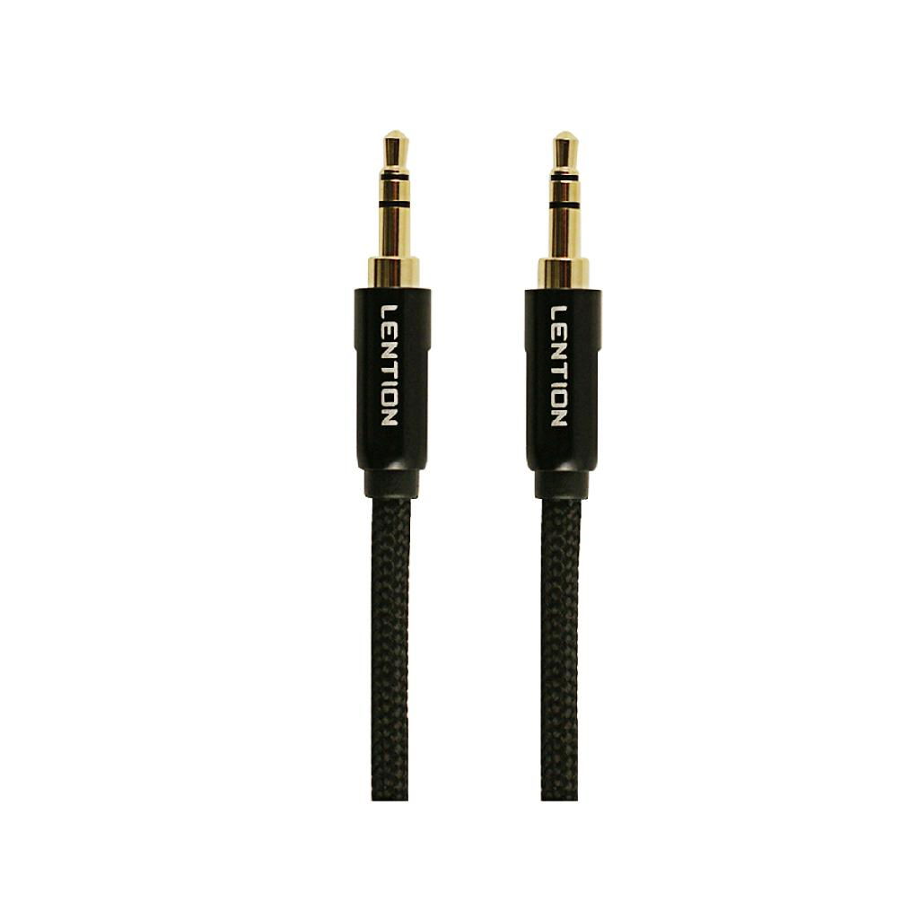 LENTION 2m Density Nylon Braid Oxygen-free Copper Stereo Audio Cable  5