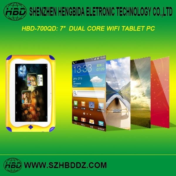 HBD-700QD 7" 双核单WIFI儿童平板电脑 1