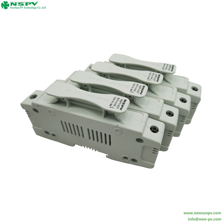 TUV Solar fuse holder 1500VDC din rail fuse base 2