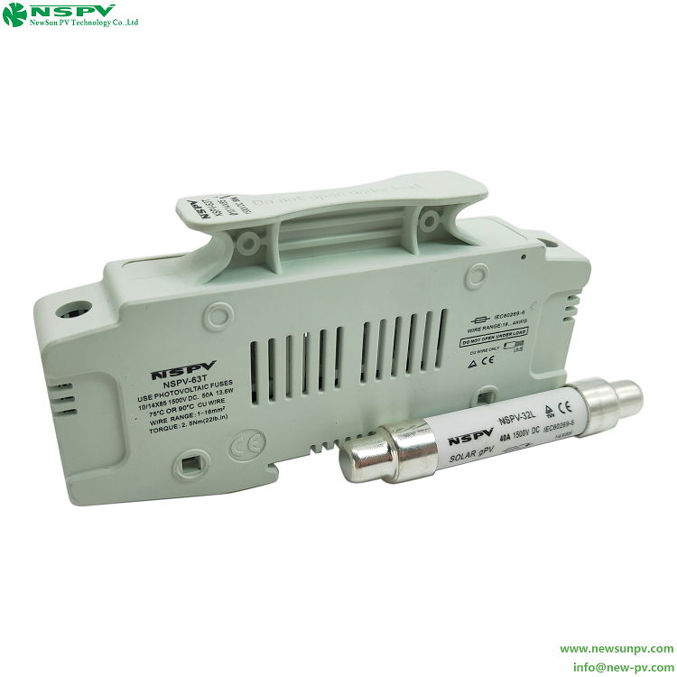 TUV Solar fuse holder 1500VDC din rail fuse base 4