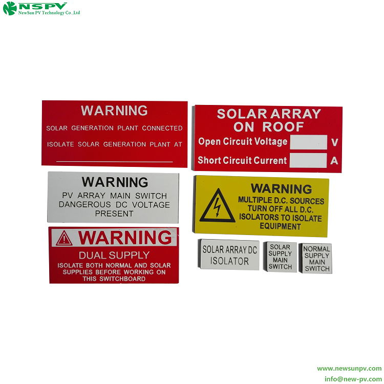New Standard AS/NZS5033:2021 Solar Warning Labels PV Labels Solar Safety Label 5