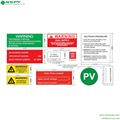 NSPV solar notice label
